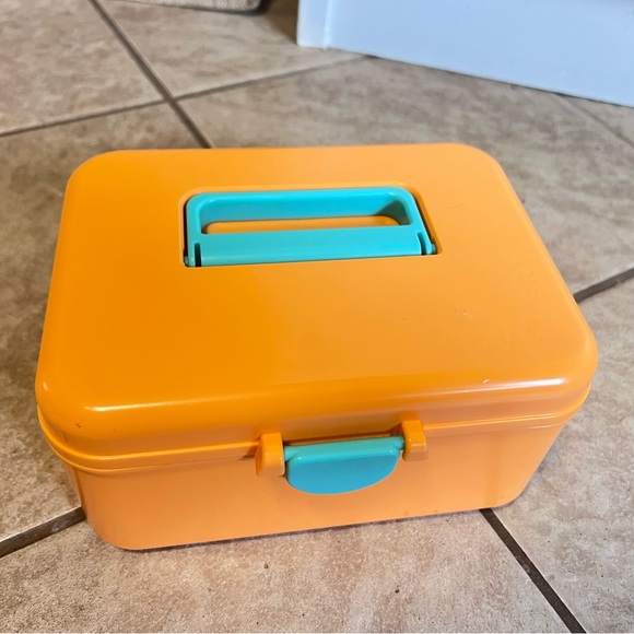 LOVEVERY Orange and Teal Storage Box - Picture 1 of 4